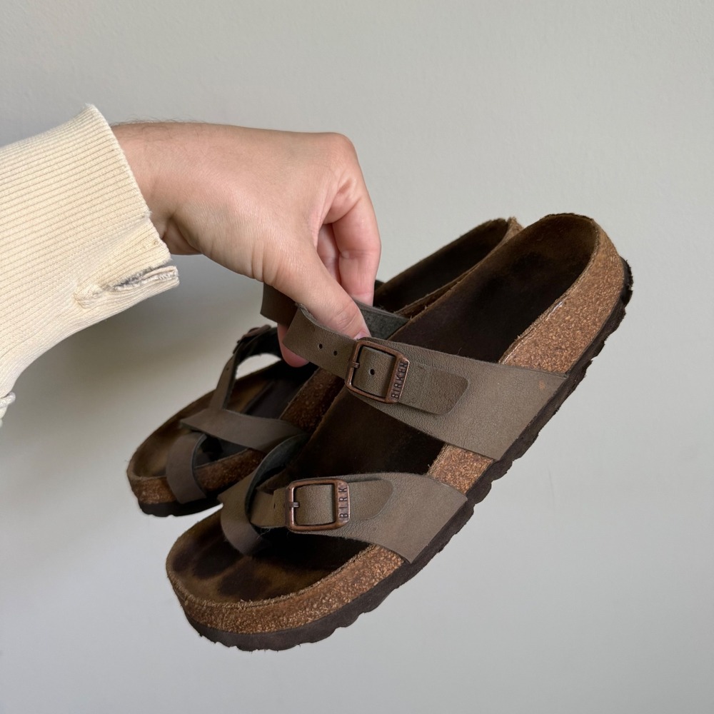 Birkenstock Mayari Birko-Flor Sandals Mocha Brown Women EU 36 US 5-5.5 - Picture 4 of 8